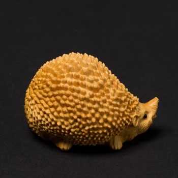 Roztomilý Malý Ježek Dřevěné Sochy Zvířat Lidových Manuální Zimostráz Miniaturní Ruční Ježek Kolekce