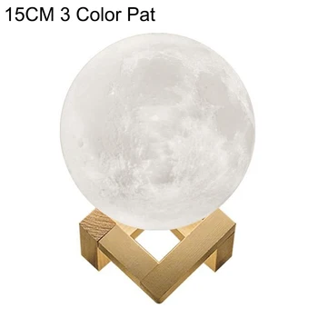 Ručně Vyřezávané Noční Světlo Solné Lampy, 8 cm 10 cm 15 cm 18 cm 20 cm 3D Tisk Moon Light USB Nabíjecí 2/3/16 Barva
