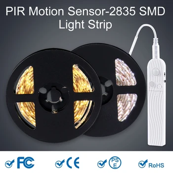 Senzor Strip LED Noční Světlo S Baterií Vodotěsné SMD2835 Led Světla Pro Místnosti Pod Skříň Kuchyňské Svítidlo Šatna TV Podsvícení