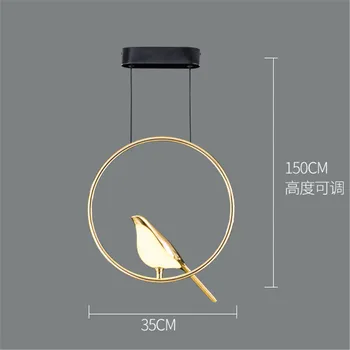 Severské Moderní Design Zlatý Pták Led Přívěsek Světla Pro Ložnice Kuchyně Jídelna Závěsné Svítidlo Luxury Home Deco Lesk Svítidla