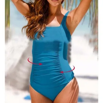 Sexy Dot Jednodílné Velké Uzavřené Plavky Plus Velikost Plavky Plavat Tělo Plavky Ženské Bazén Pláž 2019 Ženy Plavky