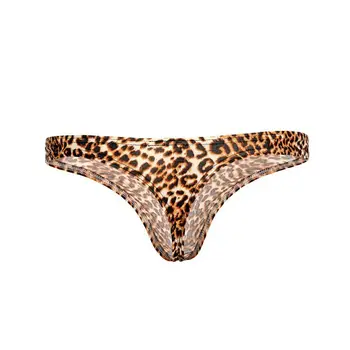 Sexy Kalhotky Leopard Muži Spodní Prádlo Plus Velikost Šortky Boule Pouzdro Pohodlné Prodyšné Mužské Spodky, Kalhotky, Kalhotky Tanga