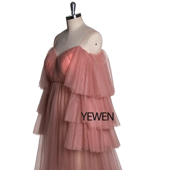 Sexy Tmavě Růžové Photograghy Svatební Šaty Plus Velikost 2020 Nové Příjezdu Květy, Dlouhý Rukáv Boho Beach Barvu Svatební Šaty