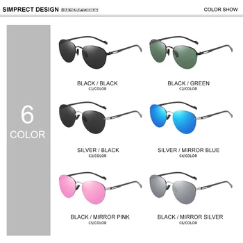 SIMPRECT 2020 TR90 Polarizované sluneční Brýle Muži UV400 Vysoce Kvalitní Anti-oslnění, Sluneční Brýle Pro Muže Módní Kulaté sluneční Brýle bez Obrouček