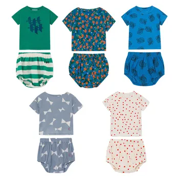 SKLADEM jaro/léto Móda 2020 BC stejné krátký rukáv dítě T košili, chlapci a dívky T dětské šortky oblek