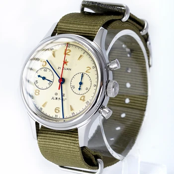 Skutečné 1963 Watch 38mm 40mm Letectví Pilot Chronograph Retro Luxusní Muži náramkové Hodinky ST1901 Hnutí Klasické Vojenské Mužské Hodinky