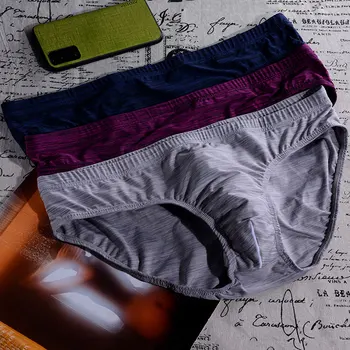 Spodní prádlo muži slipy pánské Modální Bavlněné tkaniny Prodyšné Pánské mužské spodní prádlo intimo uomo sexy kalhotky muž