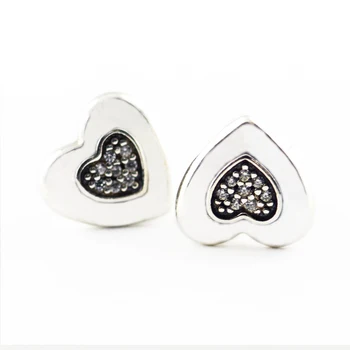 Sterling silver Šperky Podpis Srdce Náušnice Pro Ženy tvoří Valentýna Dárek Tvaru srdce Náušnice