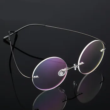 Steve Jobs Hvězda Styl Ultra-light Paměti Titan Kabelové Vrtaných Kolo Krátkozrakost Brýle, Optické Brýle Rám Muži Ženy Brýle