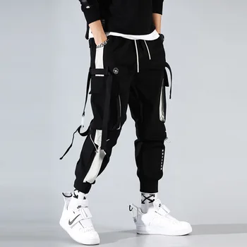 Streetwear Kapsy 2020 Pánské Jogger Kalhoty Tepláky Hip Hop Běžce Kalhoty Taktické Kalhoty Pánské Cargo Kalhoty Harém Muži Oblečení