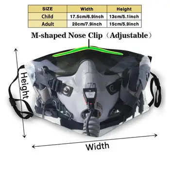 Stíhací Pilot Maska 2 Opakovaně Ústech Masku, Filtr, Cool, Vtipné Masky Na Obličej, 19 Karantény Dekorativní Novinka Nová Moderní Válčení