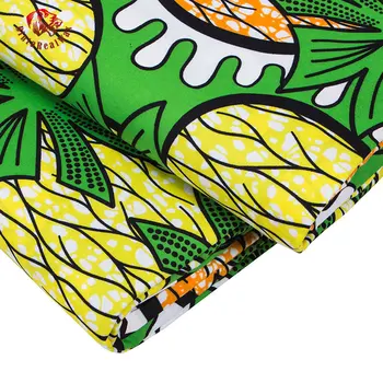 Světlé Barvy Africké Ankara Tkaniny Vysoké Quality Polyester Garantované Skutečné Vosk Tkaniny Materiál pro Šití Oblečení FP6399