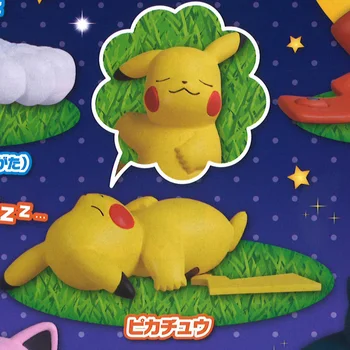 TAKARA TOMY Anime Pikachu Pokemon Snorlax Jigglypuff Vulpix Dobrou Noc na Spaní Série Koníčků Model Akční Hračka Čísla