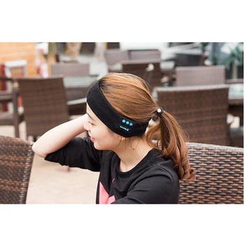 Tiandirenhe Bezdrátové Bluetooth Spát Sluchátka Čelenka Hat Měkké Teplé Sportovní Smart Cap Smart Reproduktor Stereo Sluchátka s Mikrofonem