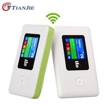 TIANJIE 4G WIFI Router LTE Odemčený GSM Cestovní Širokopásmové Sítě, Mobilní Hotspot, Bezdrátový Kapesní Wi-Fi S Slot pro SIM Kartu NÁM 150M
