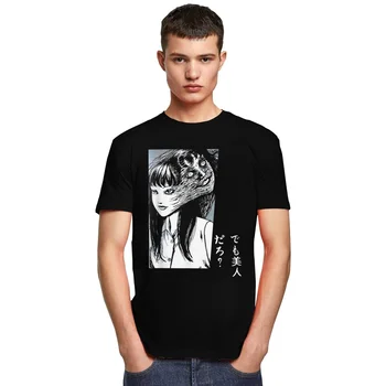 Tomie Junji Ito T Košile Muži Bavlna T-shirt Krátké Rukávy Hororové Manga Uzumaki Evangelion akira shintaro kago Tee Oblečení Merch