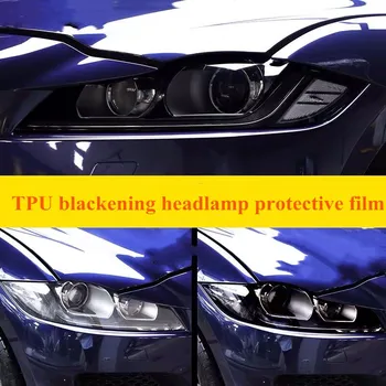 TPU světlomety Černá transparentní nálepka PRO Jaguar XE XEL XJ XFL F-PACE F-TYPE TPU Světlometů ochranný film