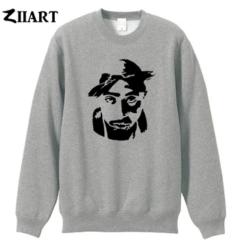 Tupac Shakur šablony 2Pac Makaveli pár oblečení, dívky, ženy, bavlna podzim zima fleece Mikina
