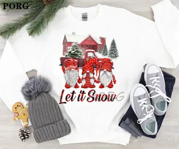 Tři Skřítci V Červených Nech-To-Sníh, Stromy, Vánoční Vtipné Dárkové Tričko T-košile Top Ladies Dámské Grafické Female Tee T-Shirt