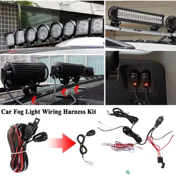 Univerzální 12V 40A Auto Mlhové Světlo Kabelového svazku Kit Tkalcovský stav Pro LED Pracovní Driving Light Bar S Pojistky A Relé