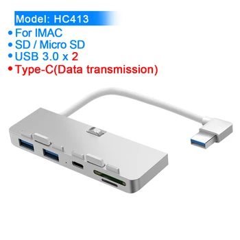 USB 3.0 Hub Pro iMac 21,5 27 PRO Dock port, 3 adaptér splitter s TF/SD Card Reader Slim Unibody počítače Hliníkové slitiny