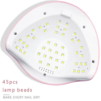 UV Lampa pro Manikúra Nehty Vlasů 120W Led Lampa na Nehty Pro Rychlé Vytvrzení UV Gel lak na Nehty S Motion sensing LCD Displej