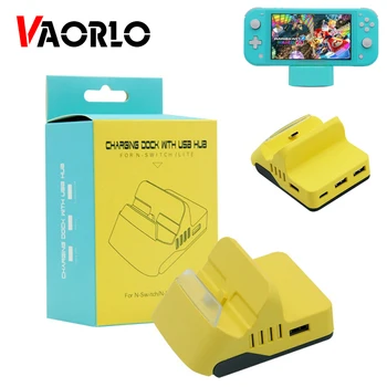 VAORLO Pro Nintendo Spínač/Přepínač Lite Dock Stojan Univerzální Nastavitelný Type-C USB Nabíjecí Nabíječka podstavec Se 4 USB HUB