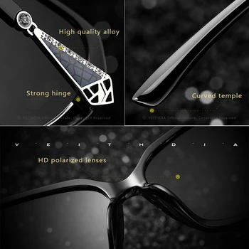 VEITHDIA Dámské Sluneční brýle Polarizované Gradient Lens Luxusní Dámské Značkové sluneční Brýle Brýle Příslušenství Pro Ženy 3145