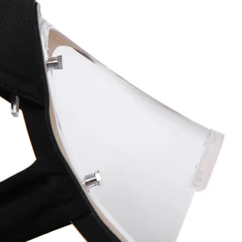 Velikost 35-41 Dámské Sandály Módní Průhledné Podpatky Sexy Křížový Popruh Sandály Jasné Klín Sandály Dámy PVC Černé Sandály
