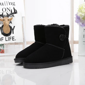 Velkoobchod/maloobchod ! 2020 Klasické vodotěsné pravé hovězí kůže sníh boty teplé kotníkové boty pro ženy doprava Zdarma
