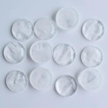 Velkoobchodní 20ks/hodně kvalitní Přírodní bílá crystal kulaté korálky cabochon 25mm pro šperky Příslušenství tvorby doprava zdarma