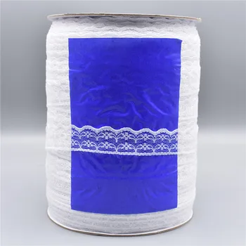 Velkoobchodní 600 Metrů/Roll Bílá Krajka Stuha Šíře 22MM Trim Tkaniny DIY Šití Vyšívané Dekorace Africké Krajky Tkaniny Nášivka