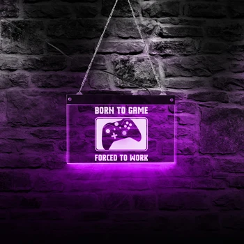 Video Game Controller LED Neon Podepsat Hráče Joystick Hraje Dekorativní Osvětlení Lampa Děti, Game Room Wall Art Video Gamer Dárky