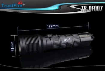 Vodotěsné TrustFire DF007 Potápění Svítilna Cree XML-2 Magnetron Spínač Podvodní LED světlo bez baterie
