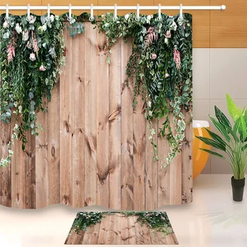 Vysoce Kvalitní Sprchový Závěs Vodotěsné Polyester vanové Zástěny pro Domácí Dekor Květina Strom 3D Tisk Koupelna Záclony