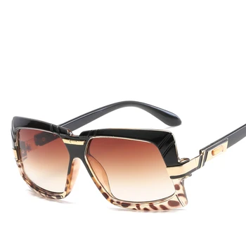 Vysoce kvalitní ženy módní 2018 quay sluneční brýle leopard transparentní velké nadrozměrné náměstí sluneční brýle oculos de sol feminino