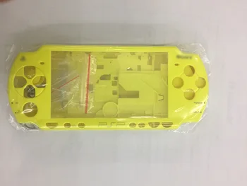 Vysoce Kvalitní Žlutá Dostupné Pro PSP 2000 PSP2000 Plné Bydlení Shell Pouzdro Náhradní Tlačítka Kit S