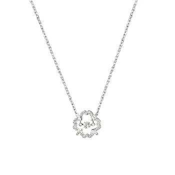 Vysoká Kvalita 1:1 Původní SWA DIY Šperky Jednoduché Hrát Moderní Trend Classic ve Tvaru Srdce, Kulaté Diamantový Náhrdelník.