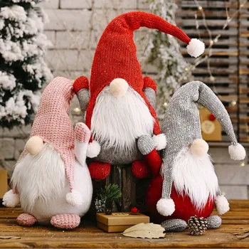 Vánoční Pletená Čepice Anonymní Panenka Vánoční Dekorace pro Domácí Vánoční Gnome Ornament, Vánoční Dárky, Nový Rok, Výzdoba 2021 kerst