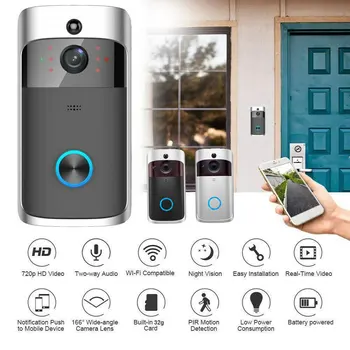 WiFi Zvonek Smart IP Video Intercom Volání Fotoaparát Zvonek App Control Smart Home Apartment IR Alarm Bezdrátové Bezpečnostní Kamery