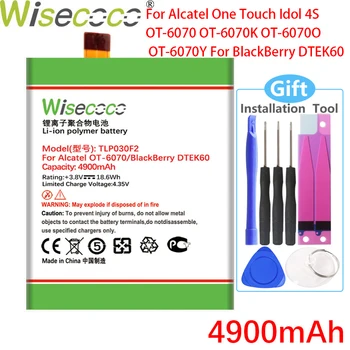 WISECOCO 4900mAh TLP030F2 Baterie Pro BlackBerry DTEK60 Pro Alcatel One Touch OT-6070 Mobilní Telefon Nový +Sledovací číslo