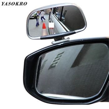 YASOKRO Auto Blind Spot Zrcadlo Otáčení o 360 Stupňů Nastavitelné zpětné Zrcátko Širokoúhlý Objektiv pro Parkování Pomocné Zrcadlo