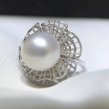 YIKALAISI 925 Sterling Silver Šperky Pearl Kroužky 2020 Jemné Přírodní Perla šperky, 11-12mm Prsteny Pro Ženy velkoobchod