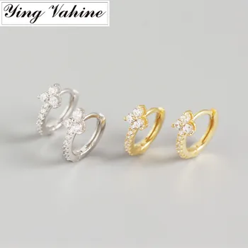 Ying Vahine 925 Sterling Silver CZ Květ Tvaru Náušnice pro Ženy Módní Šperky Nejlepší Dárky