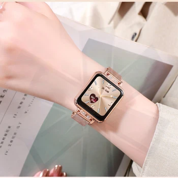 ZL13 Smart Watch Ženy z Nerezové Oceli Barevný displej Smartwatch Srdeční Frekvence, Krevní Tlak, Zdraví Ženy, a Oznámení