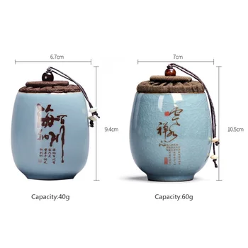 Čaj Plechovky Keramické Konvice Na Čaj Kontejner Pro Skladování Puer Čínské Pastorační Styl Porcelánu Mini Uzavřené Tea Caddy Candy Sklenice Kanystr