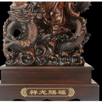 Čínské pryskyřice smějící se Buddha socha，Čtyři styly štěstí, drak, želva Buddha，Moderní umění, sochařství，High-end domácí dekoraci