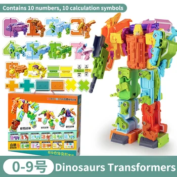 Číslo Transformace Robot Akční Obrázek Dinosaury, Transformers Hračky pro Kluky Bloky Sestavit Dětem Hračky od 6 do 10 Let Vzdělávací