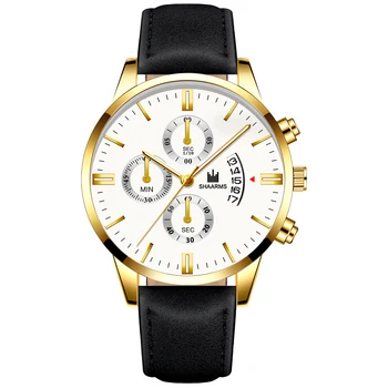 ŽENEVA 1 módní hodinky sportovní hodinky pánské luxusní hodinky kožený řemínek hodinky quartz ležérní hodinky datum pánské hodinky automatické datum