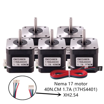 1/3/5KS Krokový Motor Nema17 42 motor Nema 17 motoru 40mm 1.7 (17HS4401) motor 4-vedení pro 3D tiskárny XH2.54
